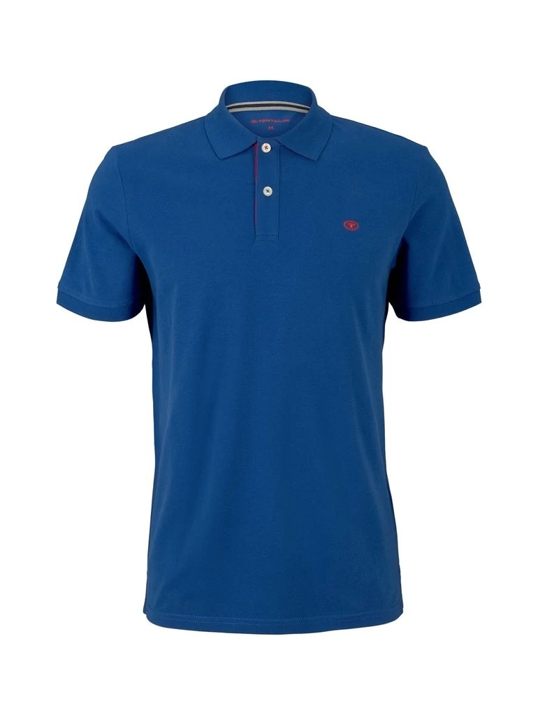 Поло basic polo with contrast 1027713XX1011132 Tom Tailor L Синій 1027713XX1011132