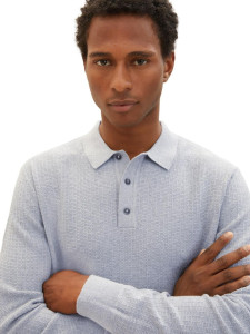 Поло з довгими рукавами 1038209-12035 Tom Tailor L Сірий 1038209-12035