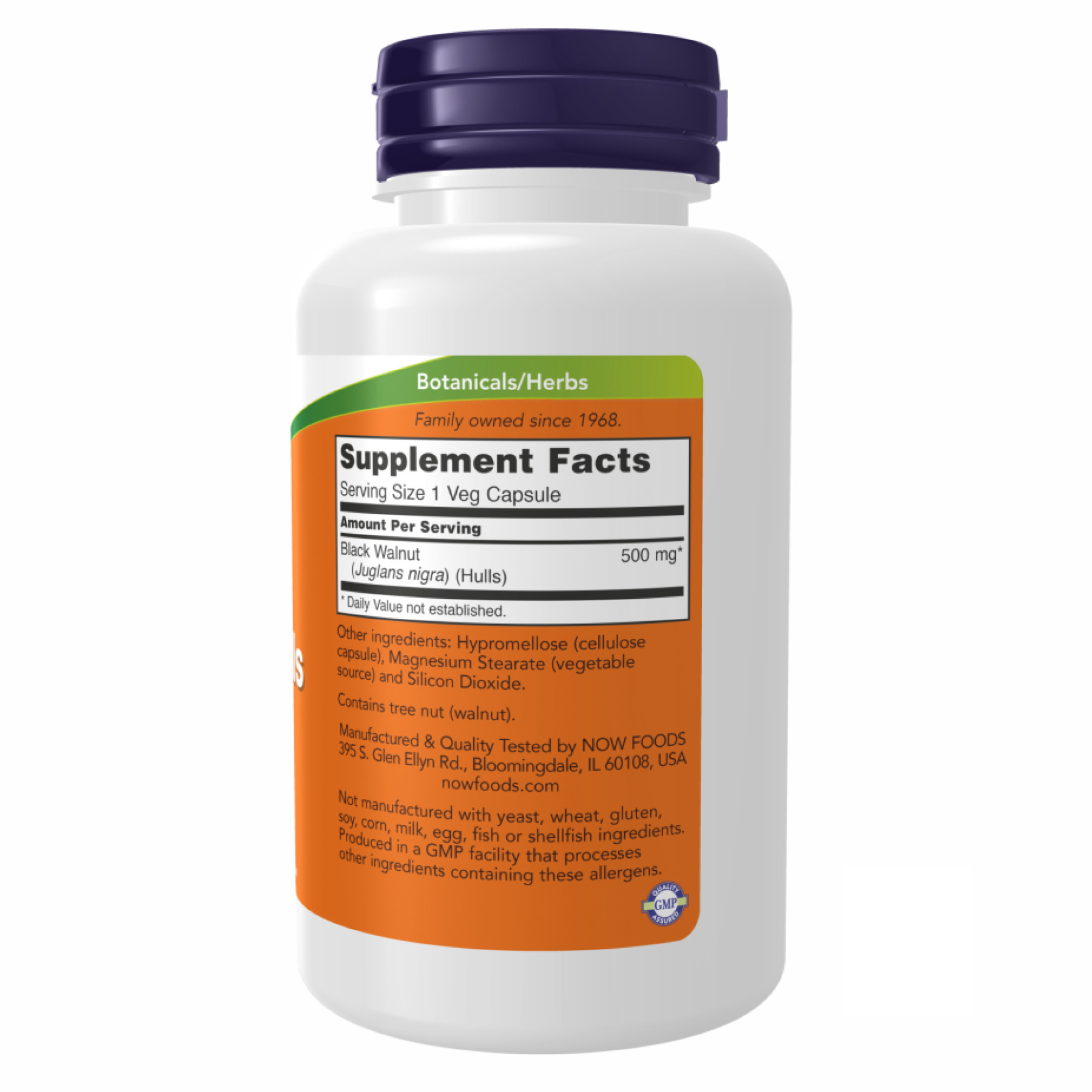 Капсули Black Walnut Hulls 500 mg - 100 vcaps 2022-10-0394