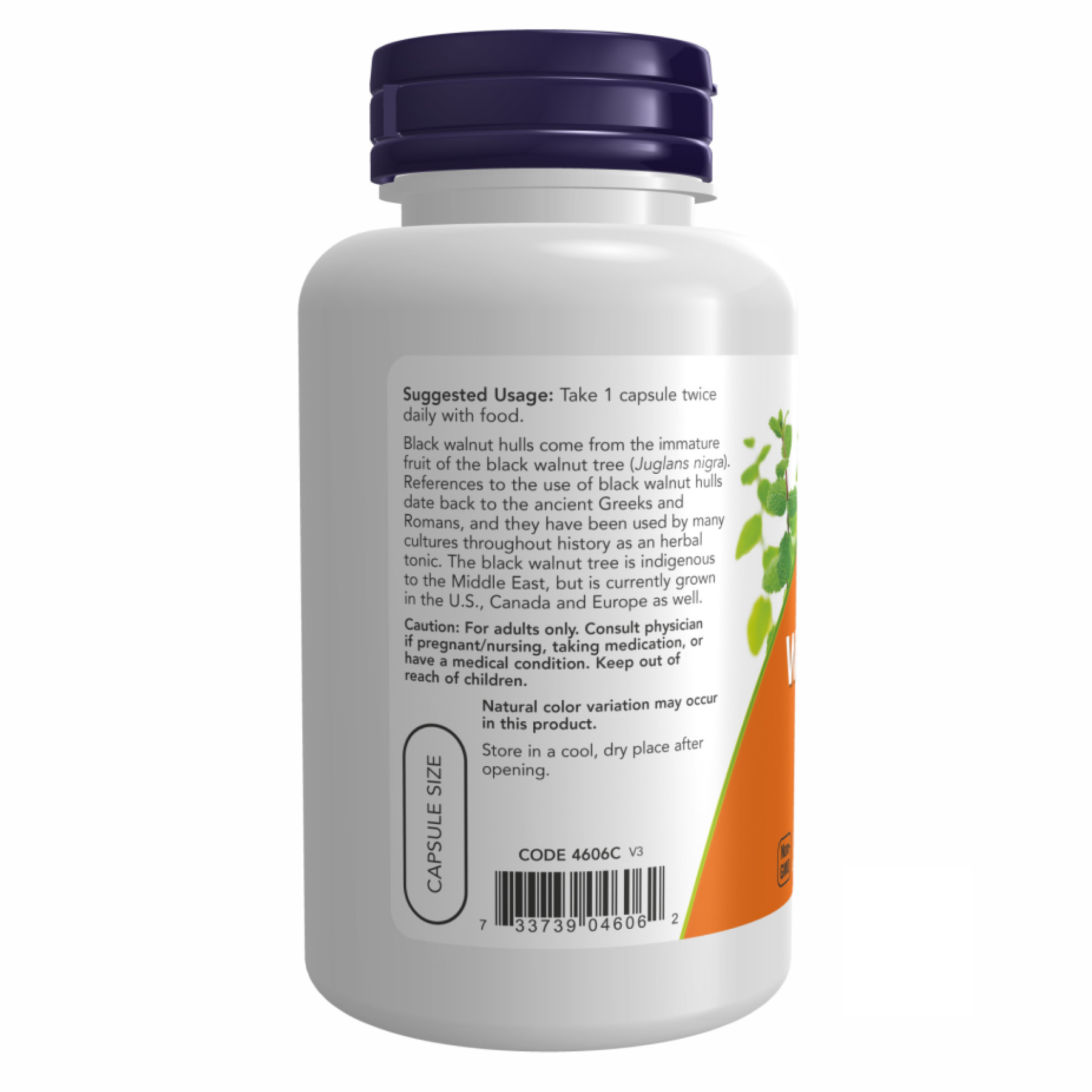 Капсули Black Walnut Hulls 500 mg - 100 vcaps 2022-10-0394