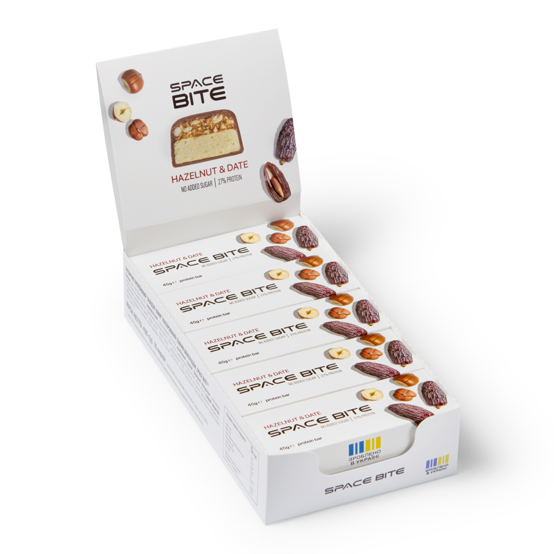 Батончик Space Bite - 10x45g Hazelnut Date 2023-10-4661