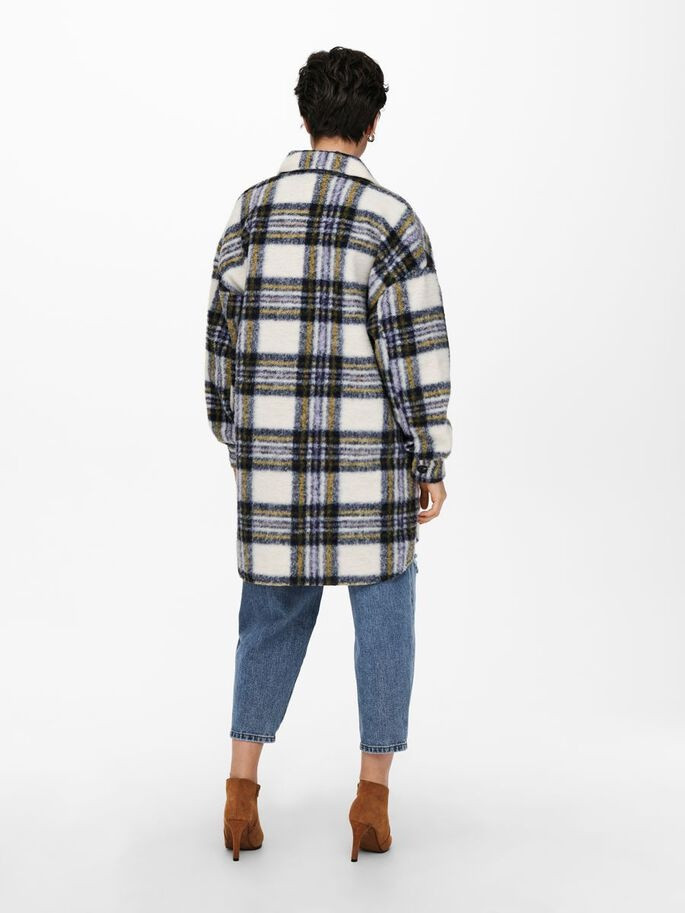 Куртка ONLROSA LONG SHACKET CC OTW 15230326-Cloud Dancer-Detail: LAVENDER BLUE + BREEN ONLY L Білий 15230326-Cloud Dancer-Det