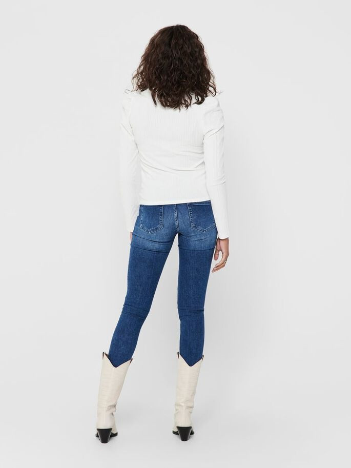 Топ з рукавами ONLEMMA PUFF TOP JRS 15222328-Cloud Dancer ONLY S Білий 15222328-Cloud Dancer