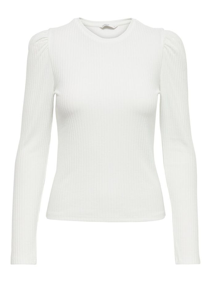 Топ з рукавами ONLEMMA PUFF TOP JRS 15222328-Cloud Dancer ONLY S Білий 15222328-Cloud Dancer