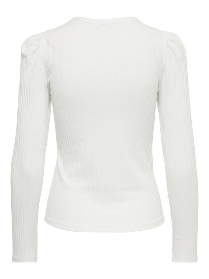 Топ з рукавами ONLEMMA PUFF TOP JRS 15222328-Cloud Dancer ONLY S Білий 15222328-Cloud Dancer