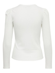 Топ з рукавами ONLEMMA PUFF TOP JRS 15222328-Cloud Dancer ONLY S Білий 15222328-CLOUD DANCER