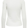 Топ з рукавами ONLEMMA PUFF TOP JRS 15222328-Cloud Dancer ONLY S Білий 15222328-CLOUD DANCER