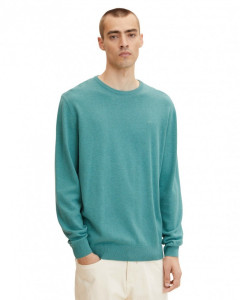 Кофта basic crew neck sweater 1027661-30277 Tom Tailor XXXL Бірюзовий 1027661-30277