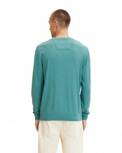 Кофта basic crew neck sweater 1027661-30277 Tom Tailor XXXL Бірюзовий 1027661-30277