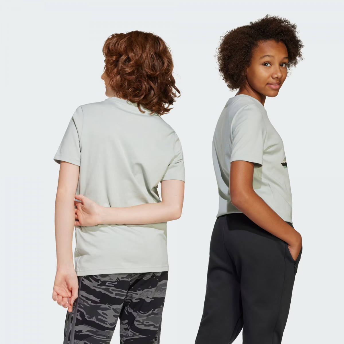 Футболка підліткова J CAMO LOGO TEE JI6730 Adidas 128 Сірий JI6730