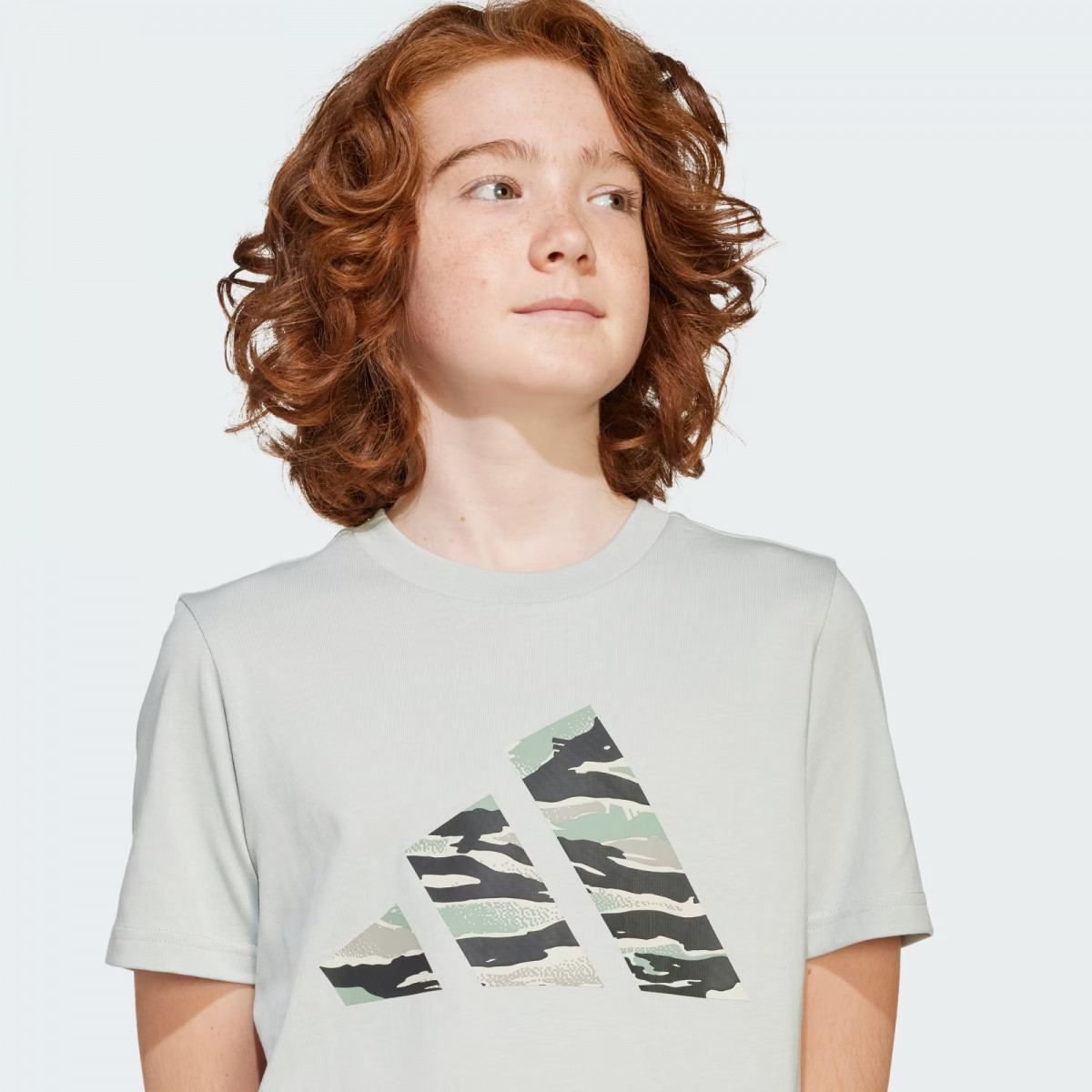 Футболка підліткова J CAMO LOGO TEE JI6730 Adidas 128 Сірий JI6730