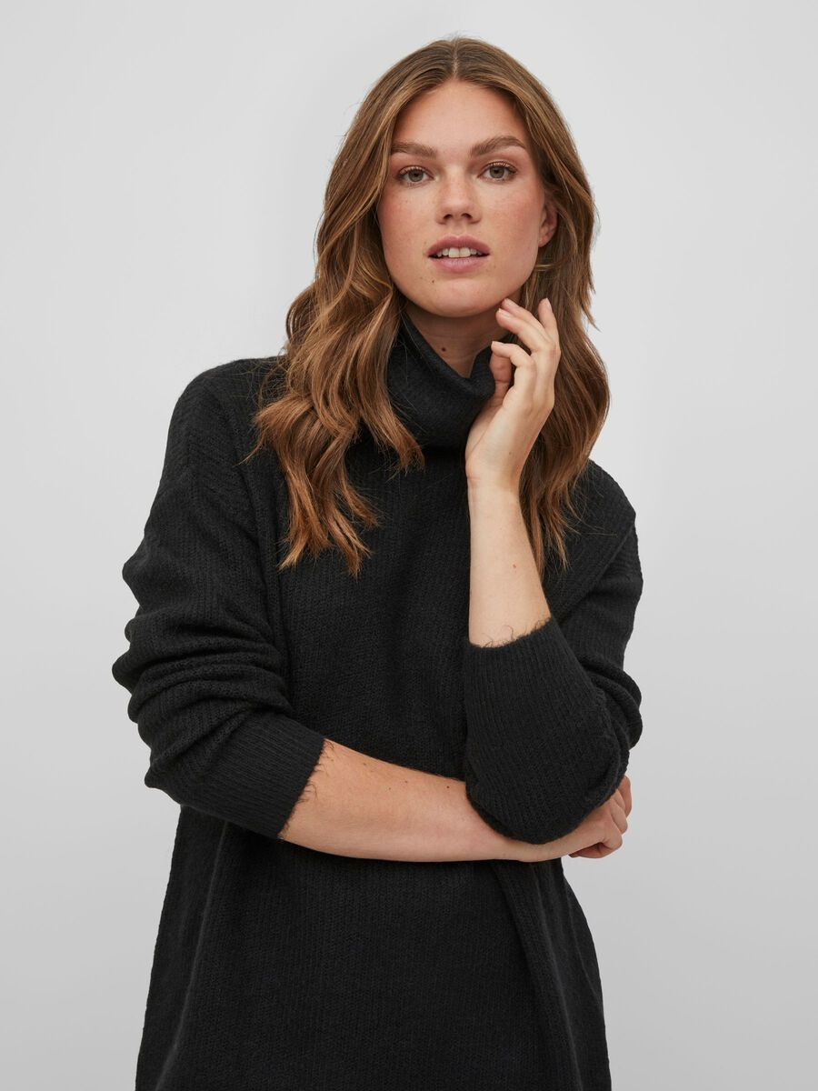 Кофта туніка 14074330-Black Vila L Чорний 14074330-BLACK