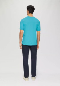 Футболка T-shirt à logo imprimé 2139909.62D1 s.Oliver L Блакитний 2139909.62D1