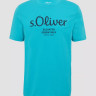 Футболка T-shirt à logo imprimé 2139909.62D1 s.Oliver L Блакитний 2139909.62D1