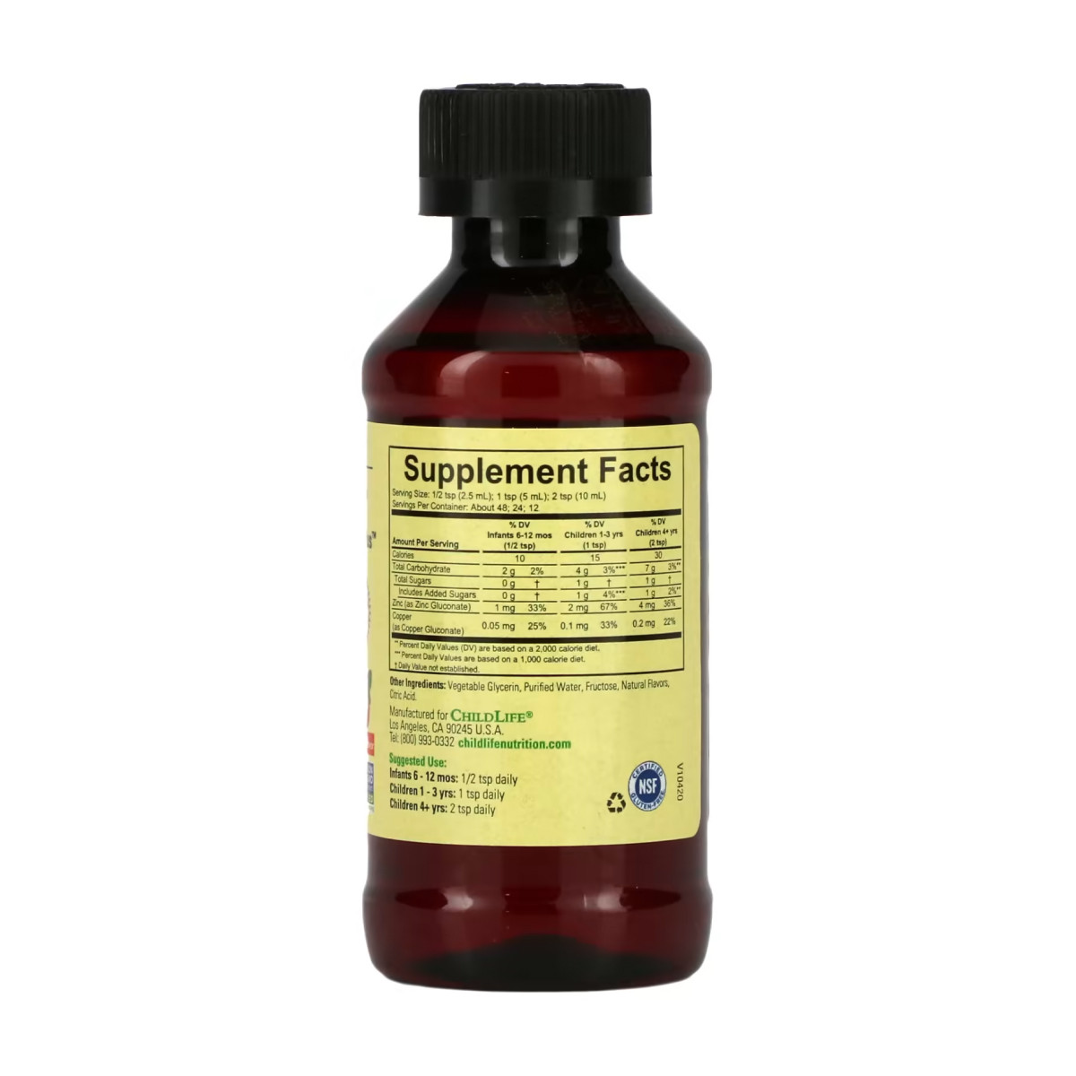 Рідина ChildLife Essentials Zinc Plus Liquid - 118ml Natural Mango Strawberry 2023-10-3720