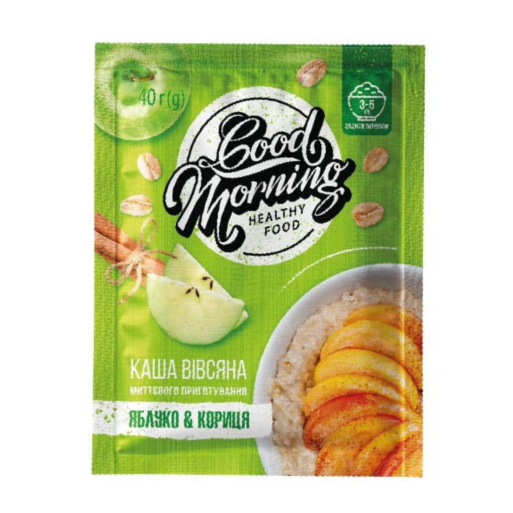 Батончик Good Morning Oatmeal - 30х40g Apple Cinnamon 100-70-8042257-20
