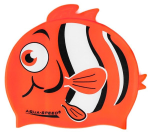 Шапочка для плавання Aqua Speed ZOO NEMO 5758 помаранчева рибка Діт OSFM 115-75-nemo