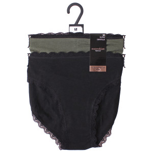 Труси Manoukian SLIPS X2 FEMME чорний, хакі Жін L 13890784-3