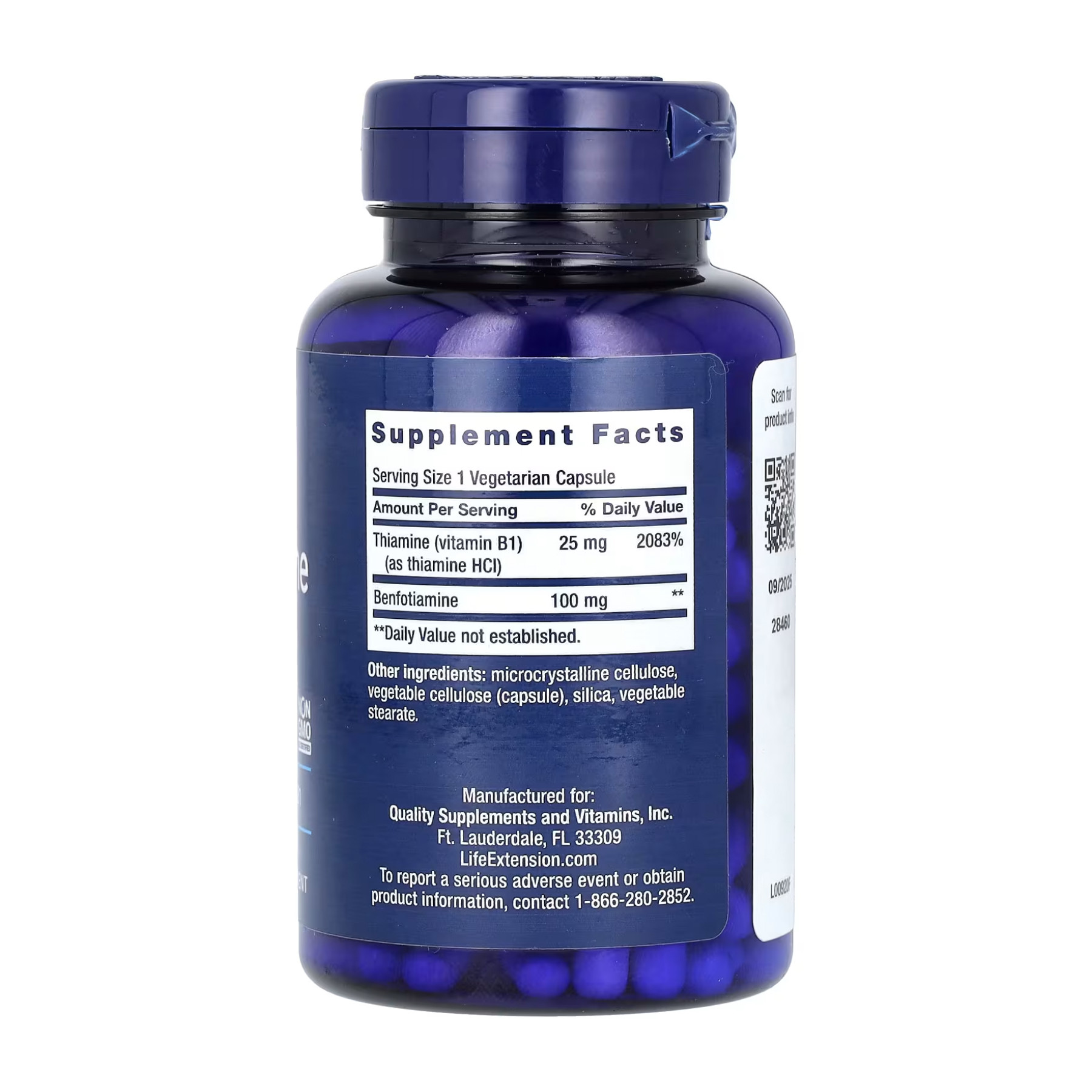 Капсули Benfotiamine with Thiamine	100 mg - 120 vcaps 2022-10-1882