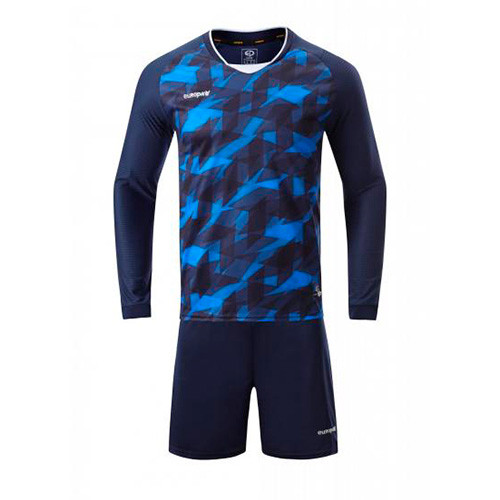Футбольна форма для команд довгий рукав Europaw Academy 2020 т.сіній-синя model 027w-5 027W-5