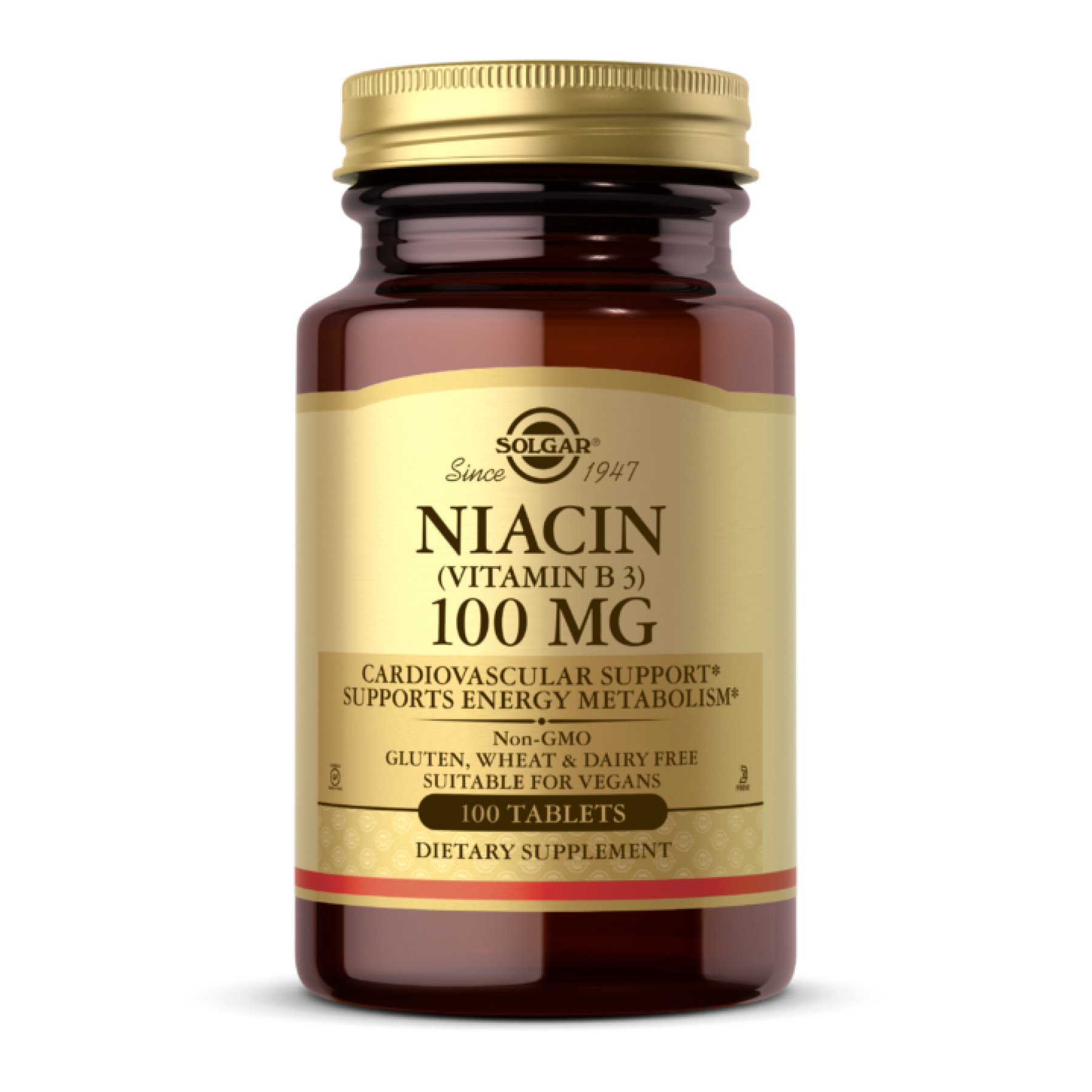 Таблетки Solgar Niacin (Vitamin B3) 100mg - 100 tabs 2023-10-4130