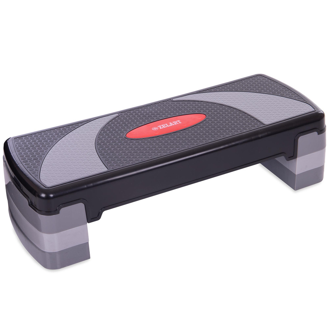 Степ-платформа Zelart 78x29x10+5+5см чорний-сірий FI-6292 FI-6292
