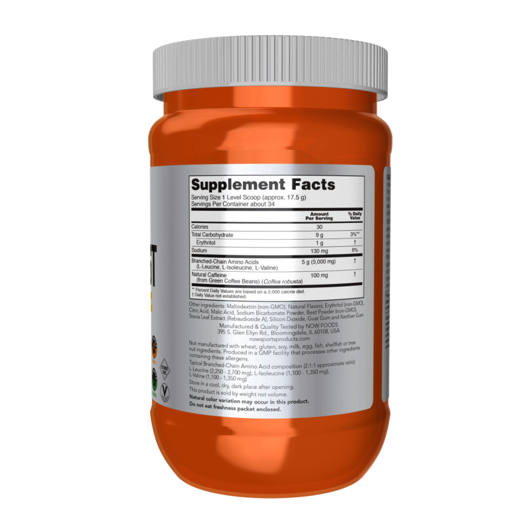 Порошок Now Foods BCAA Blast Powder - 600g Tropical Punch 2023-10-4526