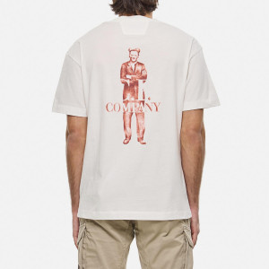 Футболка C.p. company 30/1 jersey logo t-shirt 18CMTS141A 005100W
