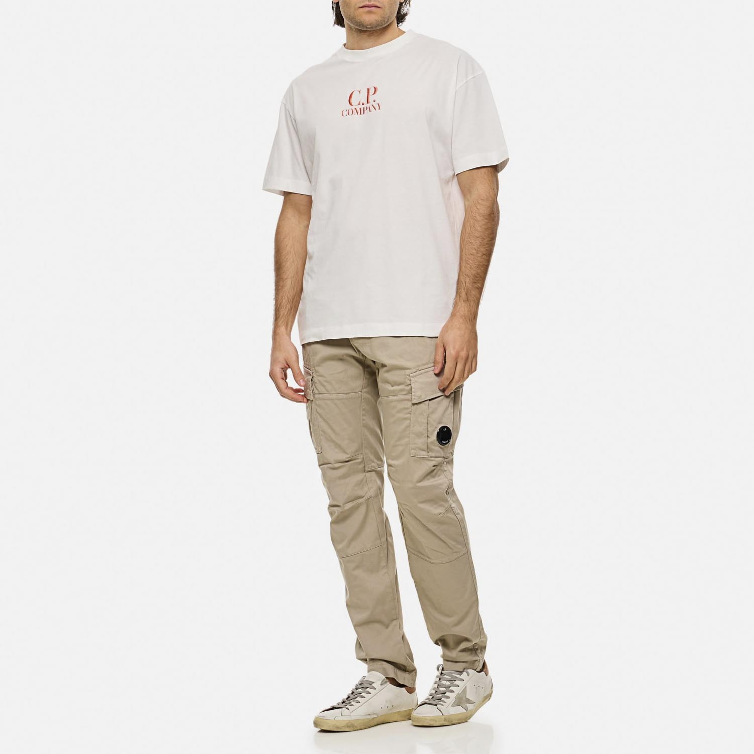Футболка C.p. company 30/1 jersey logo t-shirt 18CMTS141A 005100W