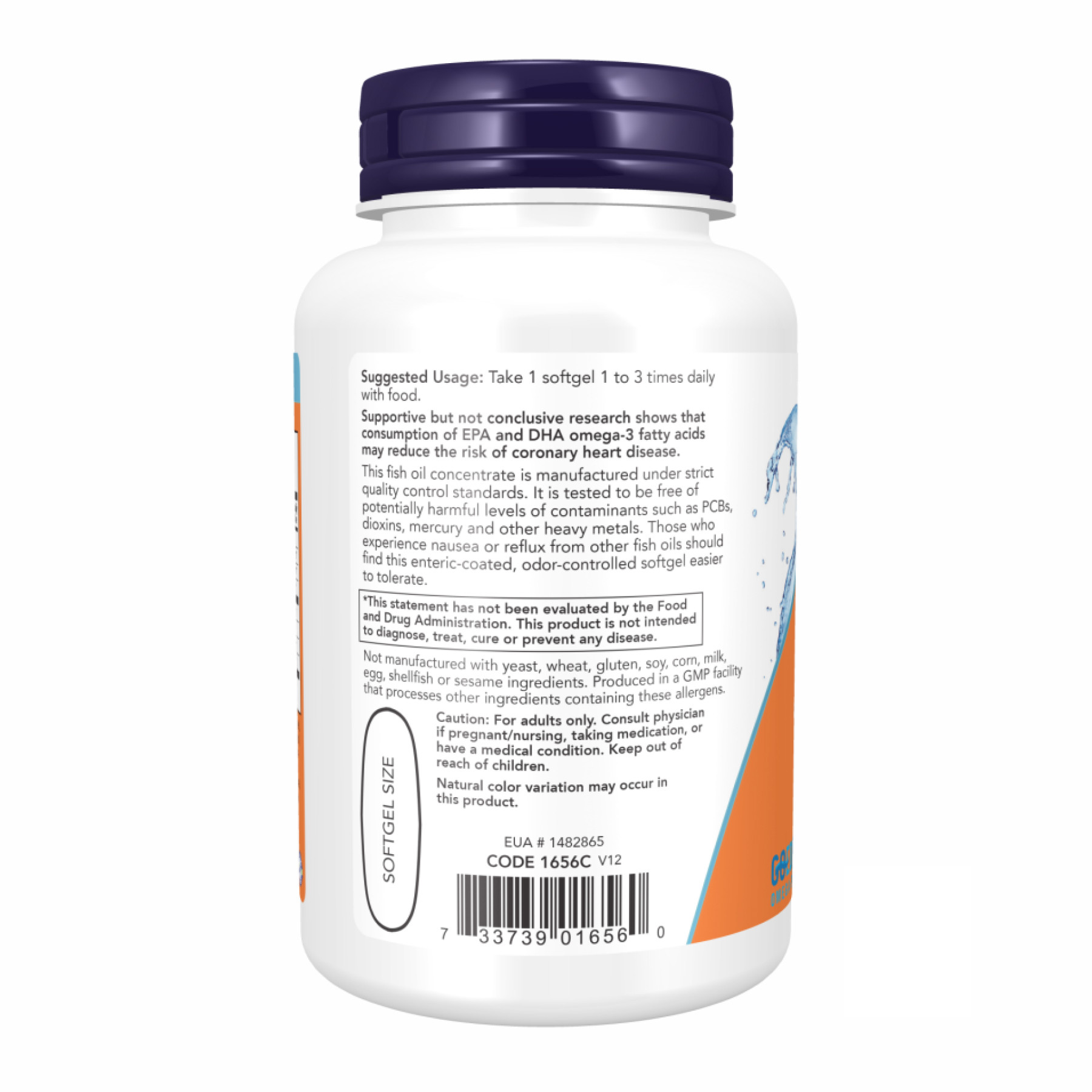 Софт гелеві капсули Omega-3 Enteric - 180 sgels 2022-10-0056