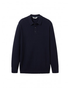 Поло з довгими рукавами 1038209-13160 Tom Tailor L Темно-синій 1038209-13160