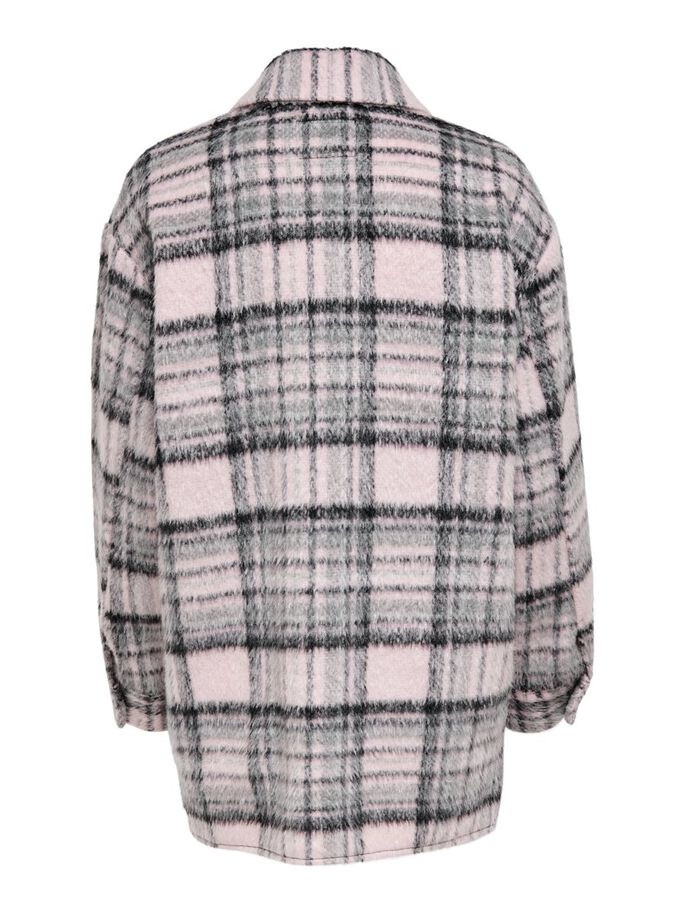 Куртка ONLROSIE CHECK OVERSIZED SHACKET OTW 15235611 Lilac Sachet ONLY L Розовий 15235611LilacSachet