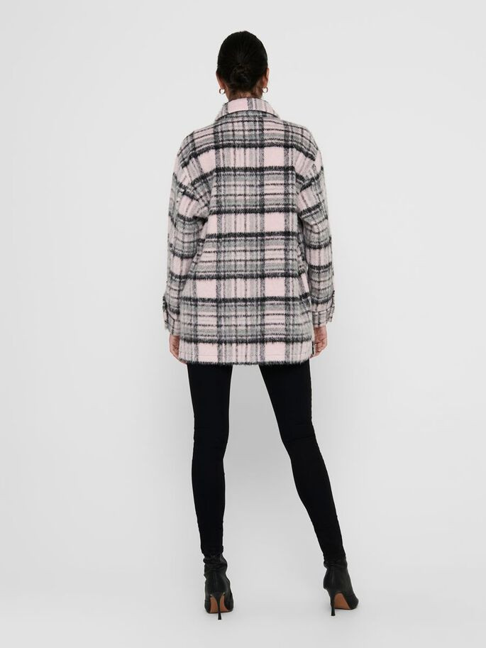 Куртка ONLROSIE CHECK OVERSIZED SHACKET OTW 15235611 Lilac Sachet ONLY L Розовий 15235611LilacSachet