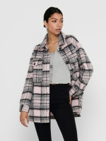 Куртка ONLROSIE CHECK OVERSIZED SHACKET OTW 15235611 Lilac Sachet ONLY L Розовий 15235611LilacSachet