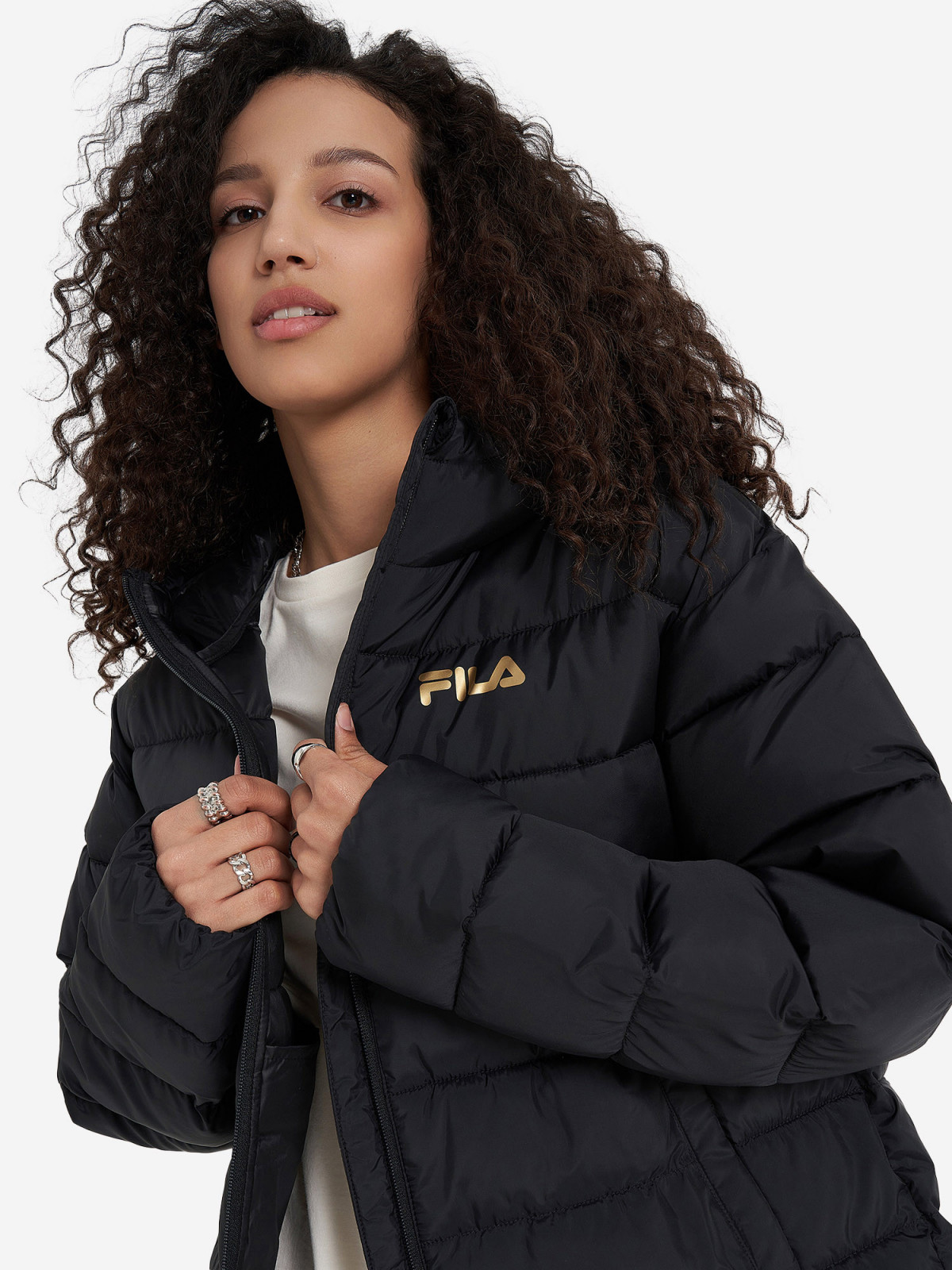 Куртка утеплена 129413FLA-99 FILA 46-48 Чорний 129413FLA-99
