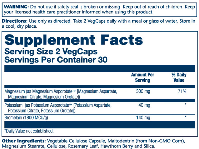 Капсули Magnesium & Potassium Asporotate - 60 vcaps 2022-10-1022