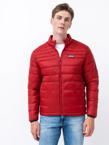 Куртка JJEACE PUFFER COLLAR STS 12189878-Red Dahlia Jack & Jones L Червоний 12189878-RED DAHLIA