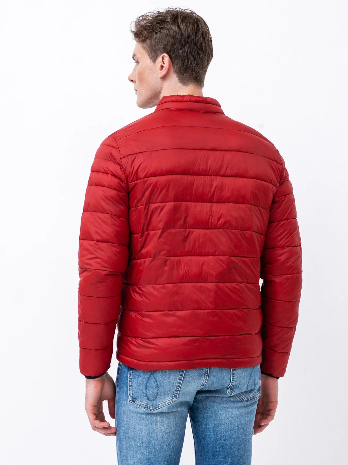 Куртка JJEACE PUFFER COLLAR STS 12189878-Red Dahlia Jack & Jones L Червоний 12189878-RED DAHLIA