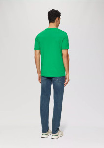 Футболка T-shirt à logo imprimé 2139909.75D1 s.Oliver L Зелений 2139909.75D1