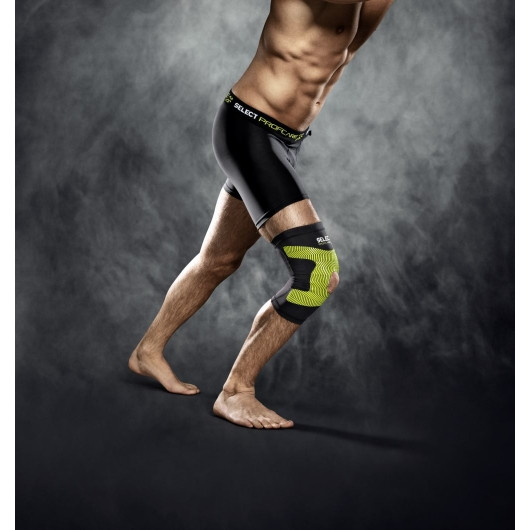 Наколінник з відкритою чашкою SELECT 6252 Compression knee support (010) чорний, M 562520