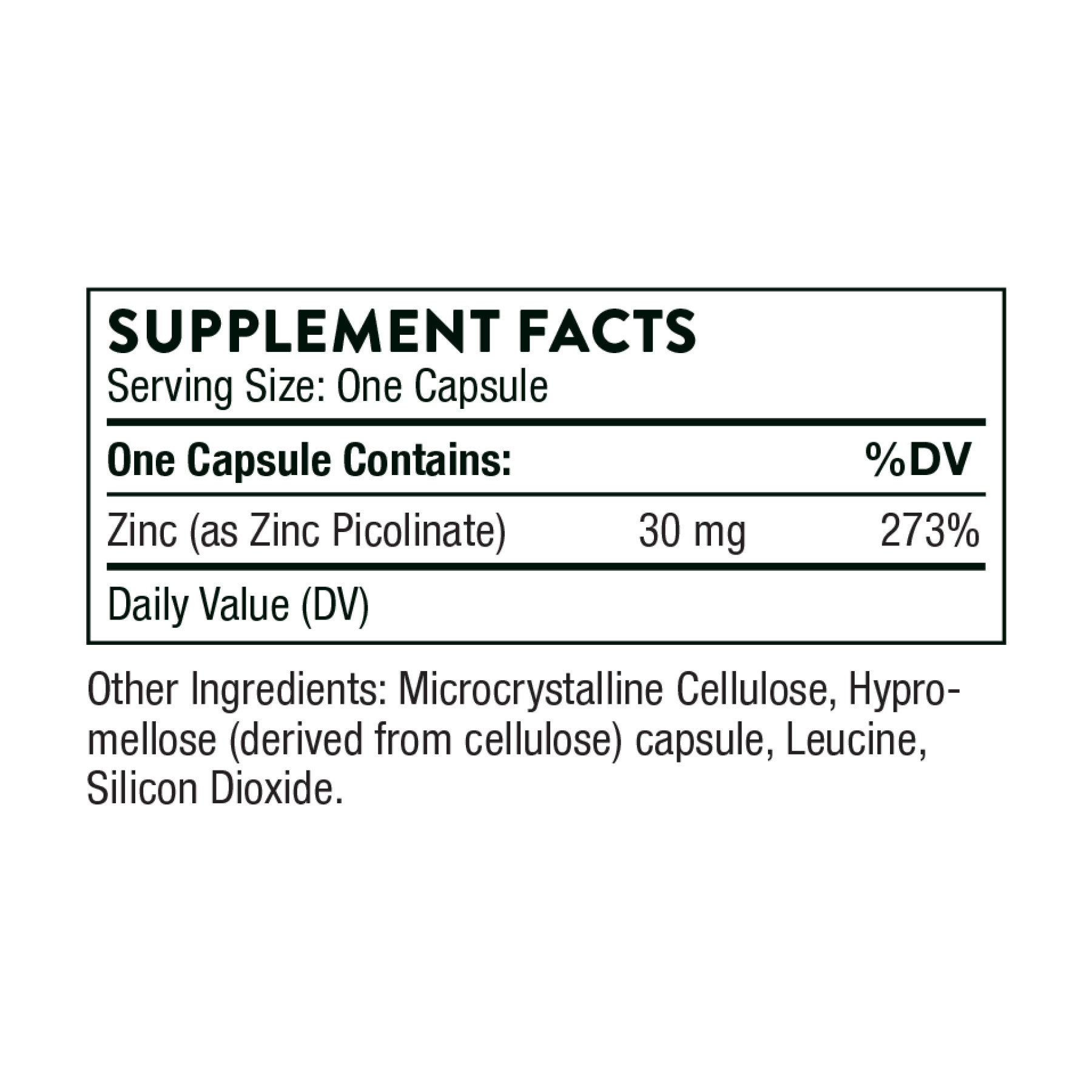 Капсули Thorne Zinc Picolinate 30 mg - 180 caps 2023-10-3064