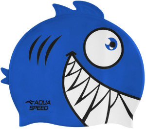 Шапочка для плавання Aqua Speed ZOO Pirana 9696 піранья, синій Діт OSFM 246-01