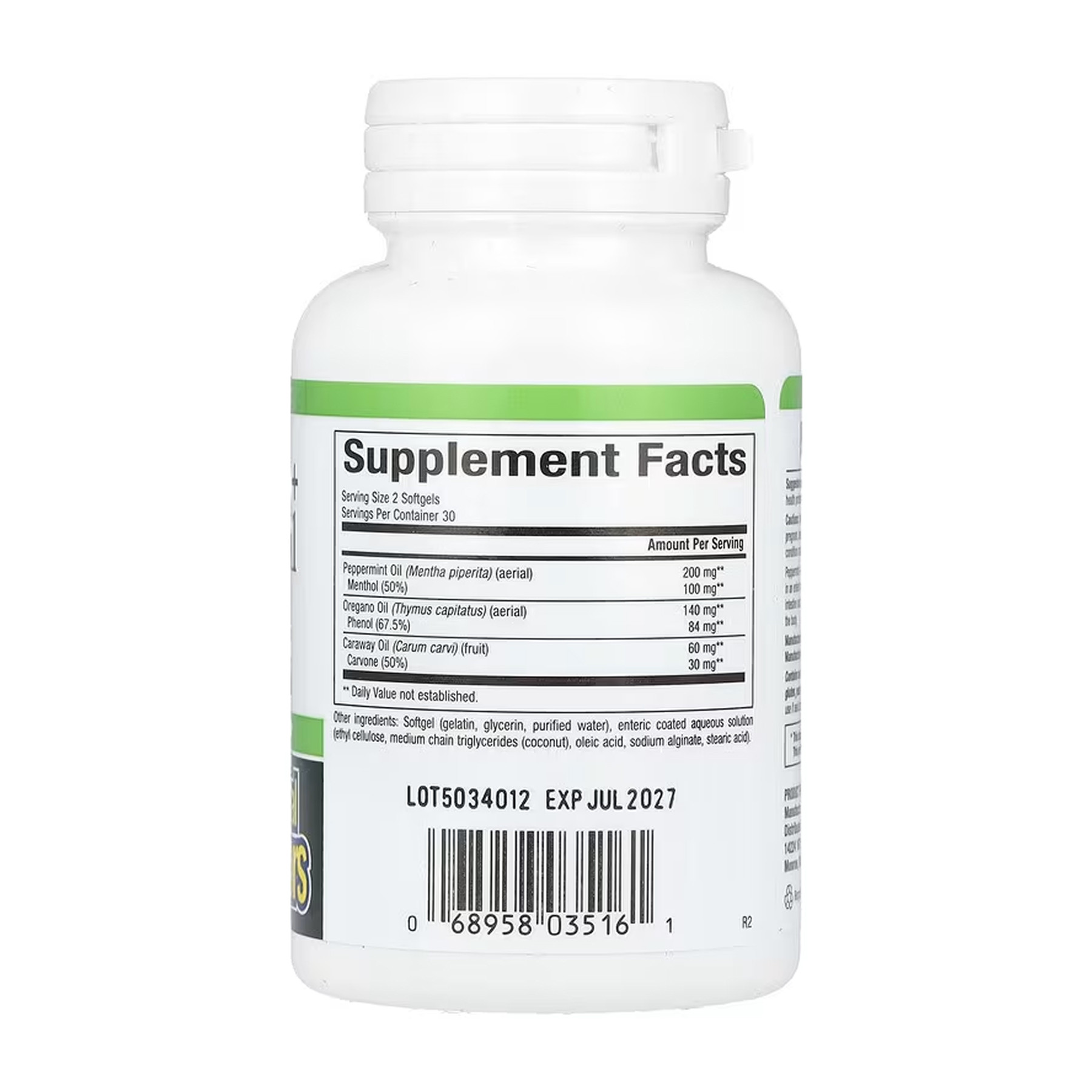 Софт гелеві капсули Natural Factors Peppermint+Oregano Oil Complex - 60 softgels 2023-10-5751