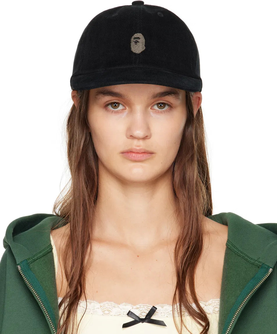 Бейсболка BAPE One Point Corduroy Baseball Cap white 001CPJ801006M