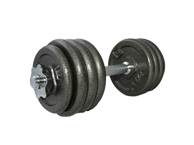 Гантелі набірна 20кг 1шт DUMBELL SET чорний 2-20кг (LS2311-20) LS2311-20