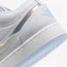 Кросівки Nike GS Air Jordan 1 Low White Ice Blue Glitter Swoosh FQ9112-100