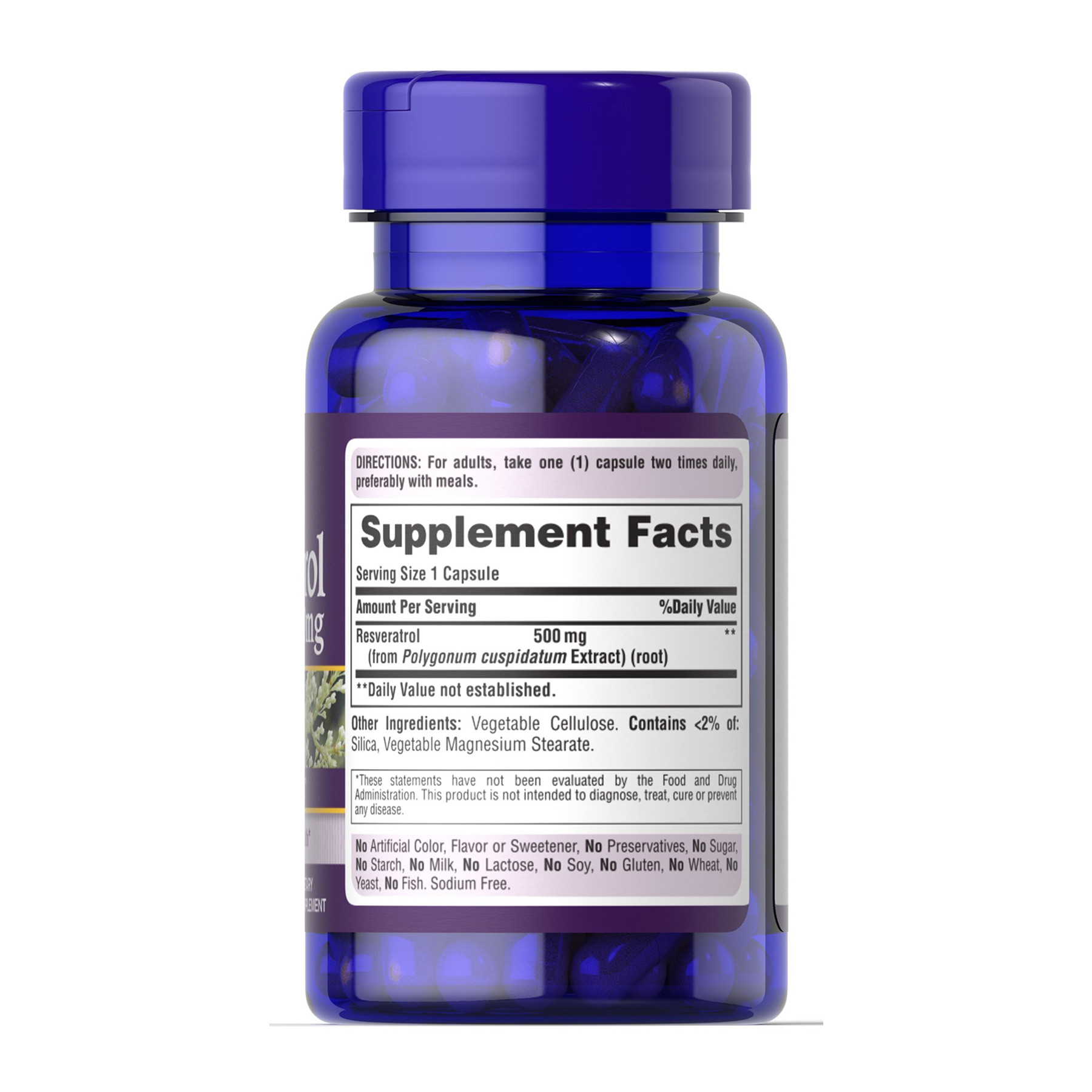 Капсули Puritans Pride Resveratrol 500 mg - 30 caps 2023-10-6442