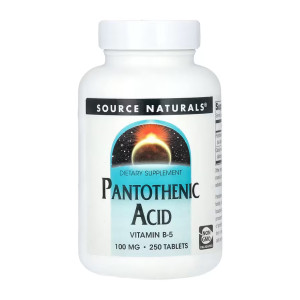 Таблетки Source Naturals Pantothenic Acid 100 mg - 250 tabs 2023-10-4329