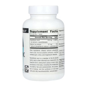 Таблетки Source Naturals Pantothenic Acid 100 mg - 250 tabs 2023-10-4329