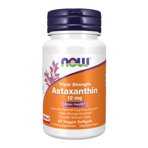 Софт гелеві капсули Now Foods Astaxanthin 12 mg Triple Strength - 60 softgels 2023-10-4599